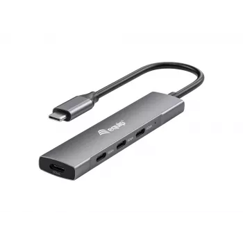 Equip USB-C 4 prievadų USB 3.2 Gen 1 šakotuvas