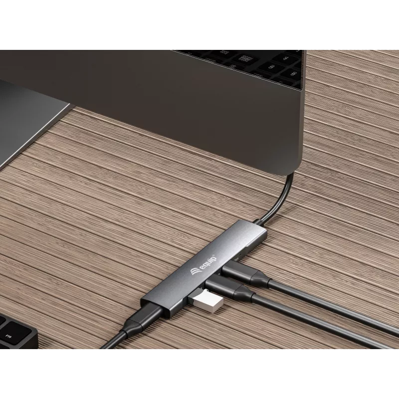 Equip USB-C 4 prievadų USB 3.2 Gen 1 šakotuvas