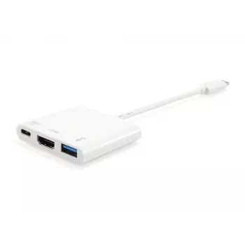 USB Type C prie HDMI moteriškos / USB A moteriškos / PD adapteris Equip 133461