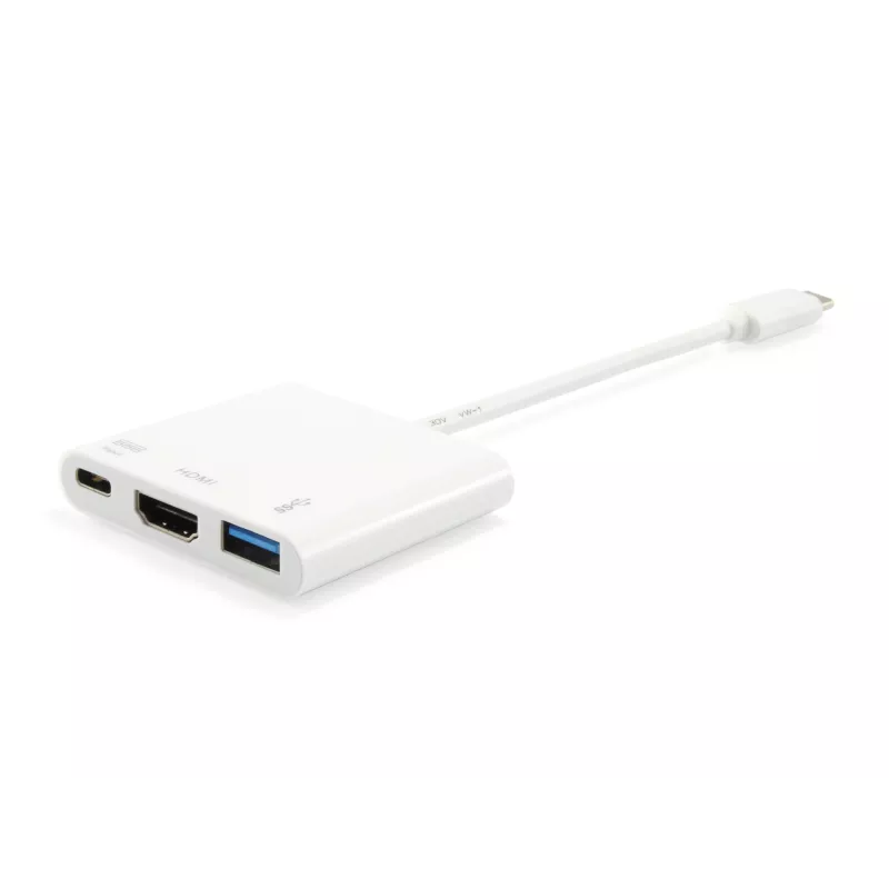USB Type C prie HDMI moteriškos / USB A moteriškos / PD adapteris Equip 133461