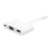 USB Type C į VGA lizdą / USB A lizdą / PD adapteris Equip 133462