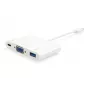 USB Type C į VGA lizdą / USB A lizdą / PD adapteris Equip 133462