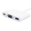 USB Type C į VGA lizdą / USB A lizdą / PD adapteris Equip 133462