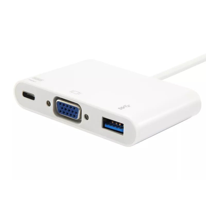 USB Type C į VGA lizdą / USB A lizdą / PD adapteris Equip 133462