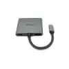 Equip USB-C 4 in 1 Dual HDMI Adapter, USB 3.2 Gen 1 (3.1 Gen 1) Type-C, sidabrinis, 4K Ultra HD, 30 Hz, HDMI, aliuminis