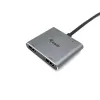 Equip USB-C 4 in 1 Dual HDMI Adapter, USB 3.2 Gen 1 (3.1 Gen 1) Type-C, sidabrinis, 4K Ultra HD, 30 Hz, HDMI, aliuminis