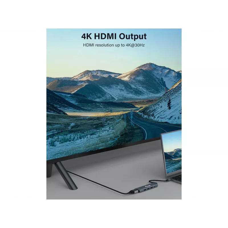 Equip USB-C 5-in-1 DAUGIAFUNKCIS adapteris, HDMI, USB 3.2 GEN1, 100W USB PD