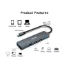 Equip USB-C 5-in-1 DAUGIAFUNKCIS adapteris, HDMI, USB 3.2 GEN1, 100W USB PD