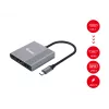 Equip 3-in-1 USB-C į HDMI / USB-A / USB PD adapteris, 3.2 Gen 1 (3.1 Gen 1), USB Type-C, HDMI išvestis, 3840 x 2160 pikselių
