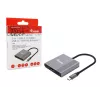 Equip 3-in-1 USB-C į HDMI / USB-A / USB PD adapteris, 3.2 Gen 1 (3.1 Gen 1), USB Type-C, HDMI išvestis, 3840 x 2160 pikselių