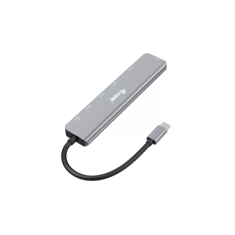 Equip USB-C 7-in-1 daugiafunkcis adapteris, HDMI 4K/60Hz, USB 3.2 Gen1 x 3, TF/MICRO SD, 100W USB PD