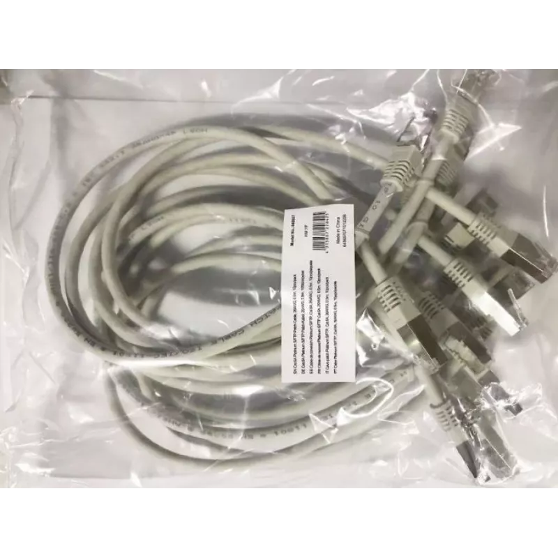 Equip Cat.6A Platinum S/FTP komutacinis kabelis, pilka, 0,5 m, 10 vnt./rinkinys