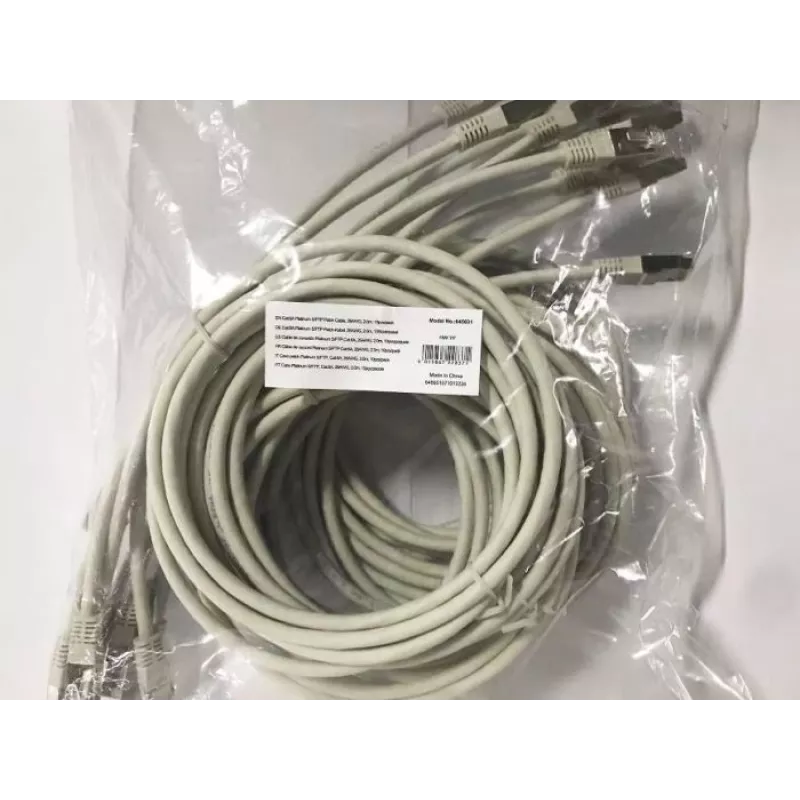 Equip Cat.6A Platinum S/FTP komutacinis kabelis, pilkas, 2,0 m, 10 vnt. rinkinys