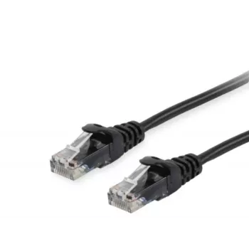 komutacinis kabelis Equip Cat.6 RJ-45 U/UTP 0.15m Juoda