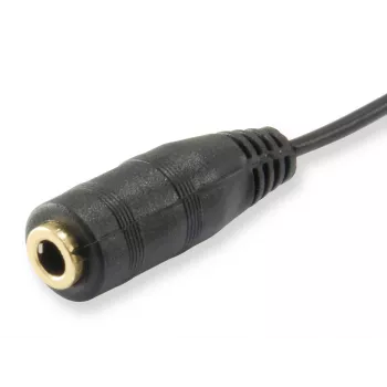 Equip garso skirstytuvas, juodas, 3,5 mm, 2 x 3,5 mm, lizdas, kištukas, PVC