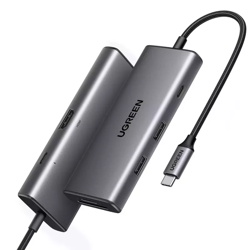USB-C daugiafunkcis adapteris UGREEN 15531 HDMI USB 3.0 Ethernet