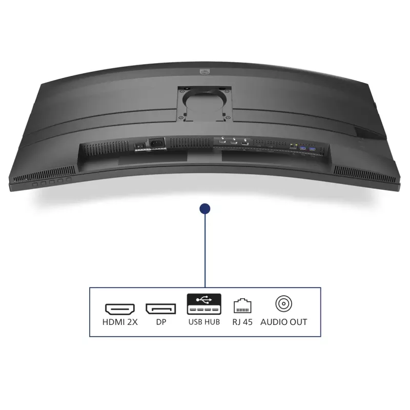 Philips 5000 serijos 34B2U5600C/00 kompiuterio monitorius 86,4 cm (34 colių) 3440 x 1440 pikselių Dual QHD LCD pilkas