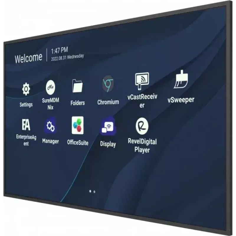 „Viewsonic CDE9830“ reklaminis ekranas 2,49 m (98 coliai) „Wi-Fi“ 500 cd/m² 4K itin didelės raiškos juodos spalvos su integruotu procesoriumi „Android 11“