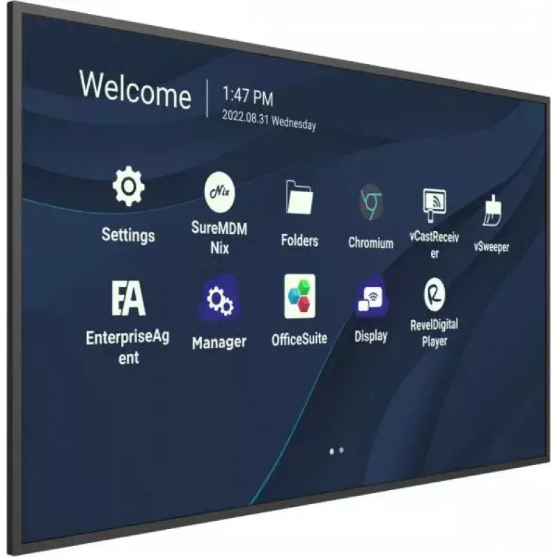 „Viewsonic CDE9830“ reklaminis ekranas 2,49 m (98 coliai) „Wi-Fi“ 500 cd/m² 4K itin didelės raiškos juodos spalvos su integruotu procesoriumi „Android 11“