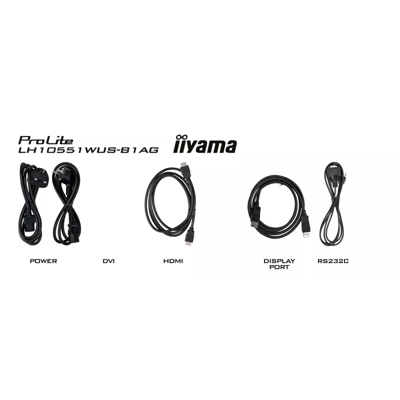 IIYAMA LH10551UWS-B1AG reklaminis ekranas Skaitmeninis reklaminis plokščiasis ekranas 2.67 m (105 col.) LED 500 cd/m² itin platus 5K HD juodas 24/7
