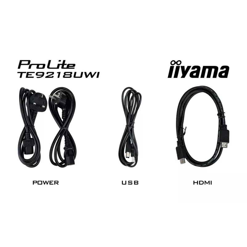 iiyama TE9218UWI-B1AG Signage Display Kiosk dizainas 2,32 m (91,5 col.) LED Wi-Fi 500 cd/m² 5K Ultra HD Juodas Liečiamasis ekranas Integruotas procesorius Android 16/7