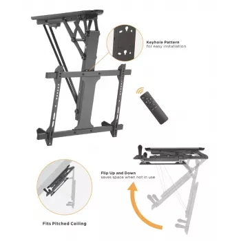 Equip 32 col.–70 col. Motorizuotas televizoriaus lubinis laikiklis