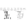 Equip 32 col.–70 col. Motorizuotas televizoriaus lubinis laikiklis