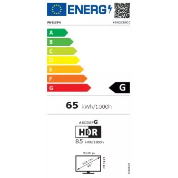 Philips Evnia 8000 49M2C8900/00 kompiuterio monitorius 124,2 cm (48,9 colio) 5120 x 1440 pikselių Dual QHD QD-OLED Baltas