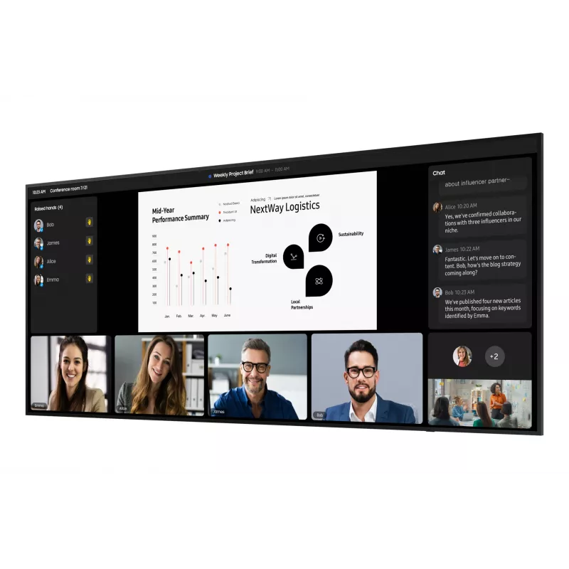 “Samsung QPDX-5K” skaitmeninė iškaba plokščias ekranas 2,67 m (105 colių) LCD Wi-Fi 500 cd/m² 5K Ultra HD juoda Tizen 7.0 24/7