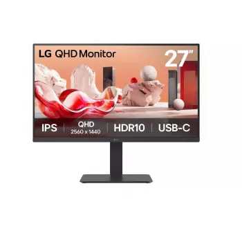 LG 27BA65QB-B.AEU kompiuterio monitorius 68,6 cm (27 coliai) 2560 x 1440 pikseliai „Wide Quad HD“ LED juodas