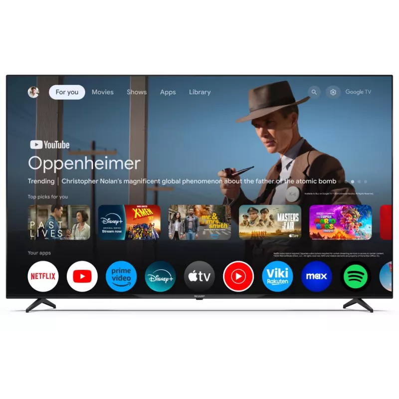Sharp 70GL4260E TV 177.8 cm (70 colių) 4K Ultra HD išmanusis televizorius Wi-Fi juodos spalvos