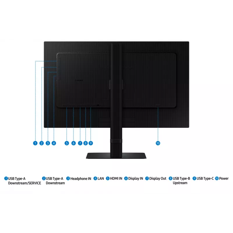 Samsung S24D604UAU kompiuterio monitorius 61 cm (24 colių) 2560 x 1440 pikselių Quad HD LED juodas