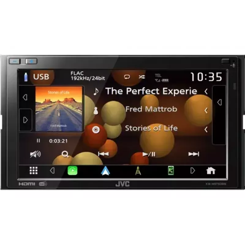 JVC KW-M875DBW automobilio medijos imtuvas Juoda Wi-Fi 180 W Bluetooth