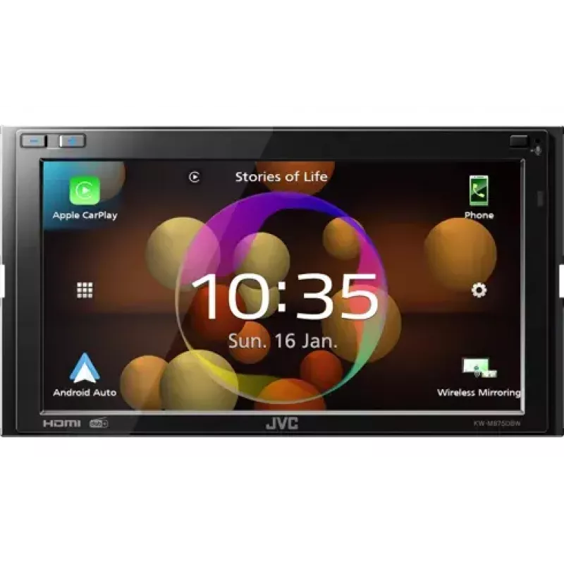 JVC KW-M875DBW automobilio medijos imtuvas Juoda Wi-Fi 180 W Bluetooth