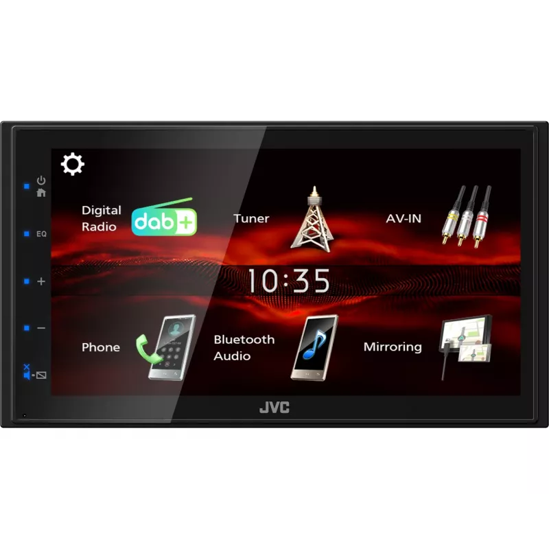 JVC KW-M180DBT automobilio medijos imtuvas Juoda 180 W Bluetooth
