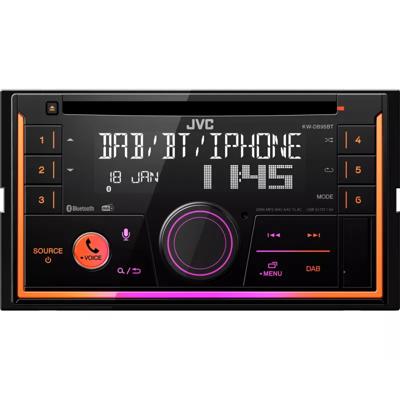 JVC KW-DB95BT Juodas 200 W Bluetooth