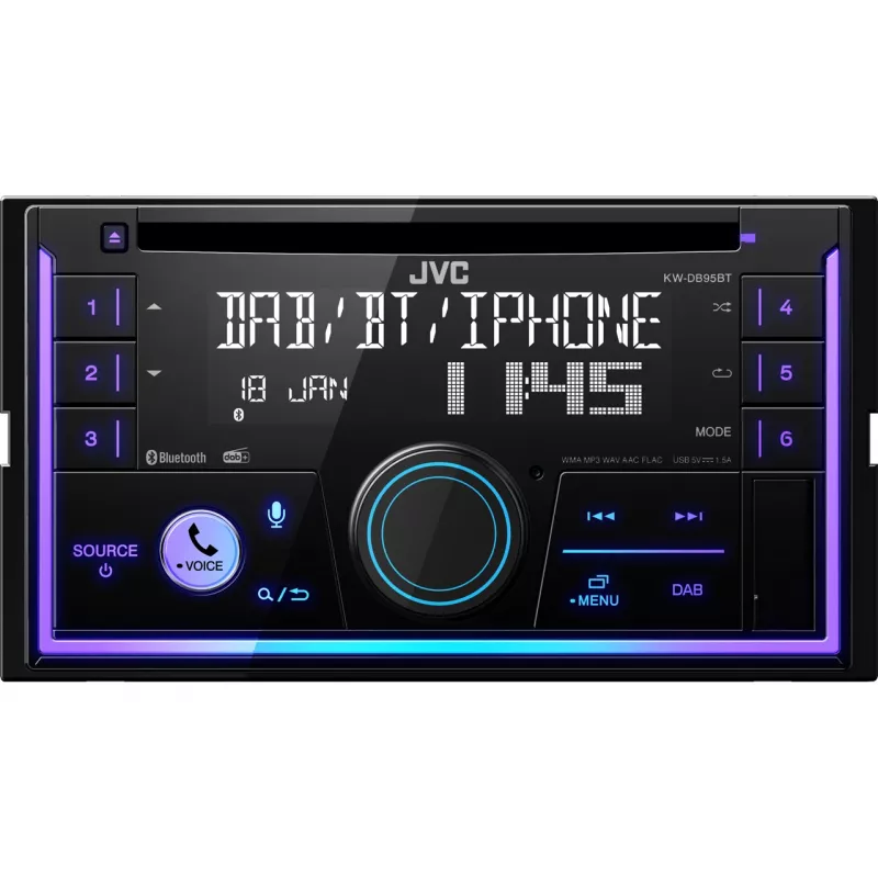 JVC KW-DB95BT Juodas 200 W Bluetooth