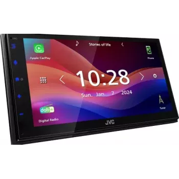 JVC KW-M595DBT automobilinis medijos imtuvas Juoda Wi-Fi 22 W Bluetooth