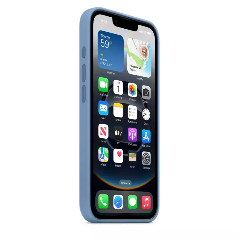 APPLE iPhone 16E - Siliconinis dėklas - Žiemos mėlyna (MD3Q4ZM/A)