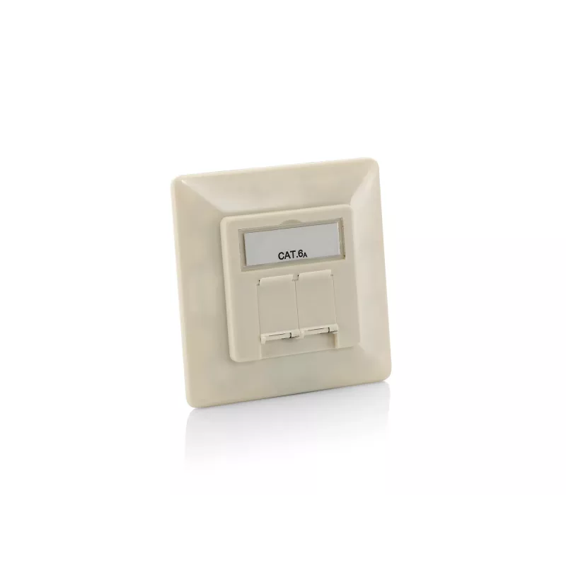 Equip Cat.6A German Modular Faceplate
