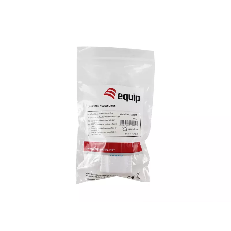 Tinklo jungiamoji dėžutė Equip 235215 Cat6a balta 54 mm x 39 mm x 29,5 mm