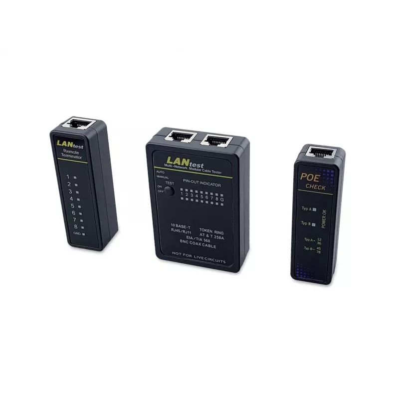 Equip tinklo kabelių testeris, RJ45, BNC, PoE