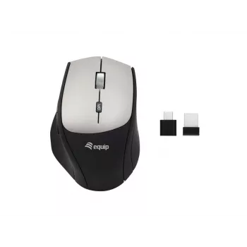 Equip 245115 belaidė pelė su dvigubo prijungimo adapteriu (USB-C+A)