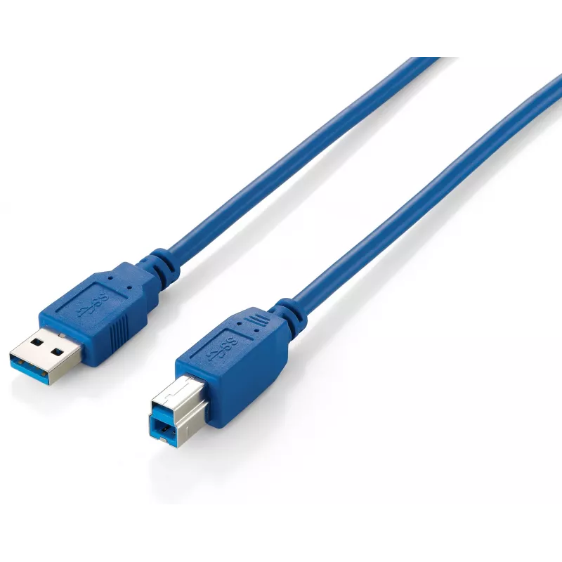 Equip USB 3.0 Type A į Type B kabelis, 1,8 m, mėlynas