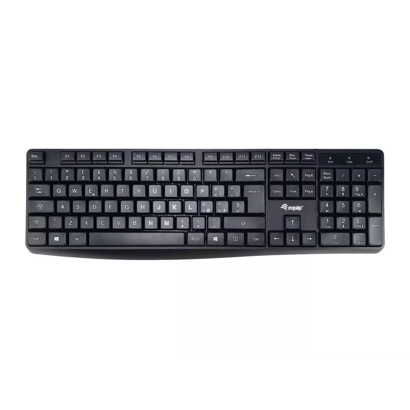 Equip 245213 klaviatūra, skirta biurui, USB, QWERTY, itališka, juoda