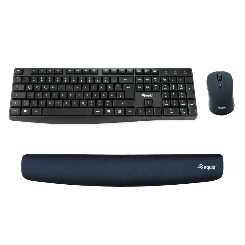 Equip riešų atrama klaviatūrai, juoda, Memory foam, Kinija, 465 mm, 70 mm, 20 mm