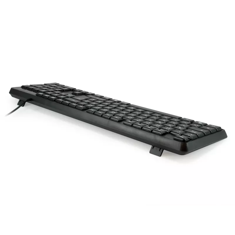 Equip laidinė USB klaviatūra, JAV/tarptautinis išdėstymas (QWERTY), pilno dydžio (100 %), laidinė, USB, QWERTY, juoda