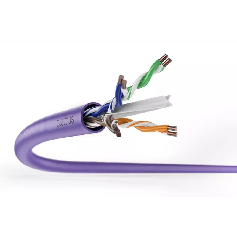 DIGITUS diegimo kabelis - CAT6 - U/UTP - AWG 23/1 - 305m - Violetinė