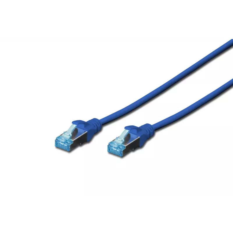 DIGITUS komutacinis kabelis - Cat 5e - SF/UTP - Snagless - Cu - 5m - mėlynas