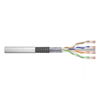 Tinklo kabelis Digitus CAT 6 SF/UTP vytos poros kabelis 100m pilkas